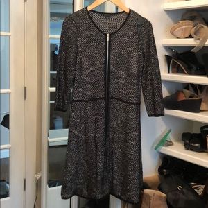 Ann Taylor black and white tweed dress